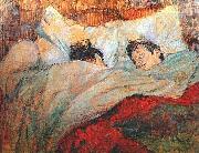 Henri de toulouse-lautrec In Bed, oil painting on canvas